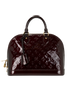 Alma PM, &pound;650, Handbags, Burgundy, Patent Leather, Front view